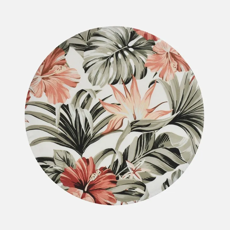 Avira Floral Print Multicolor Engineered Wood Ottomans - Set Of Two media 6