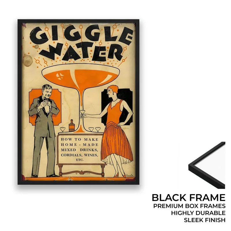 Giggle Water Archival Canvas Wall Art - Black media 8
