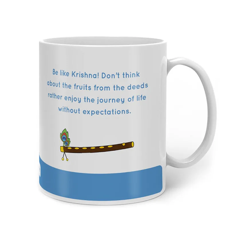 Whimsy Cute Krishna Ceramic Coffee Mug - 300 mL media 4