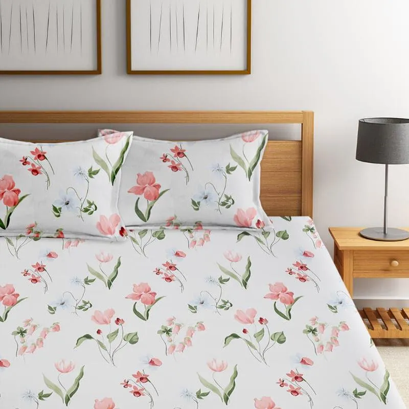 Maribou Floral Microfiber Bedsheet Old - 130 GSM media 1