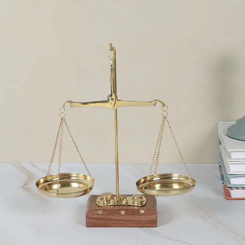 Vintage Scales Brass Showpiece media 1