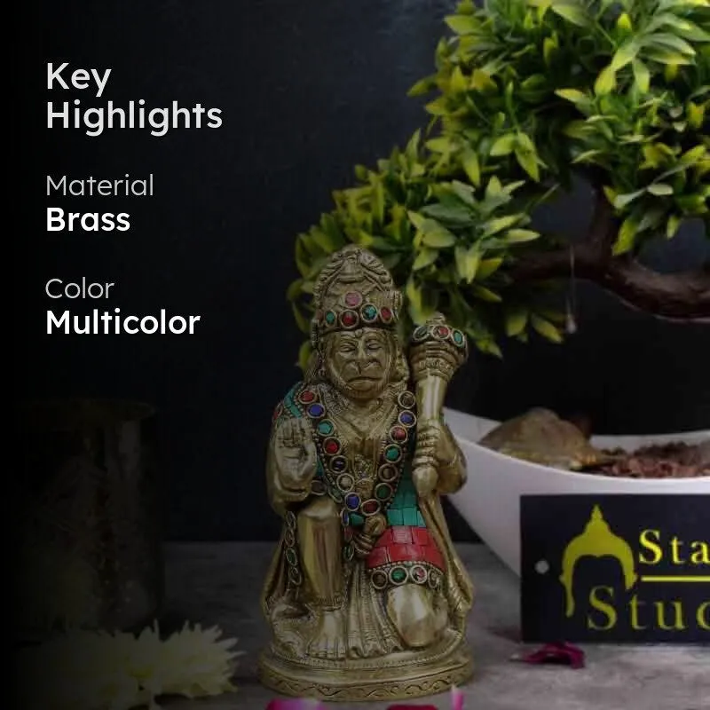 Handpainted Hanuman Idol media 2