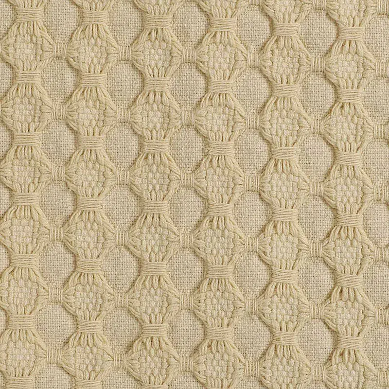 Tender Loom Knitted Cotton Throw - Beige media 5