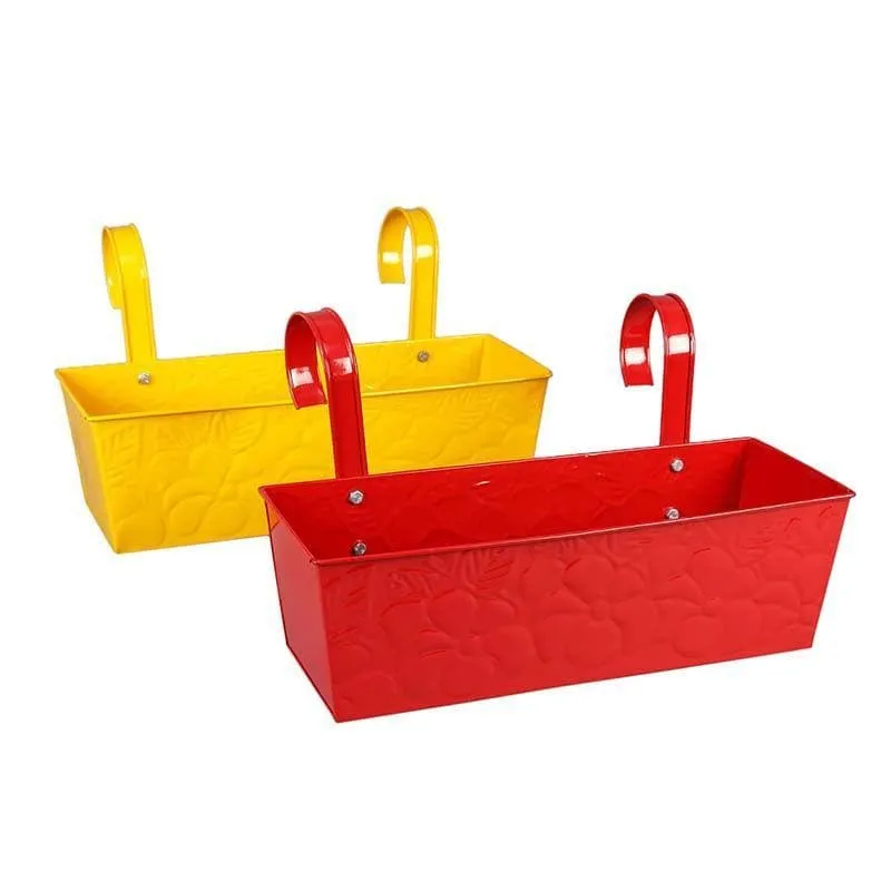 Yin & Yang Planter Set- Red/Yellow media 3