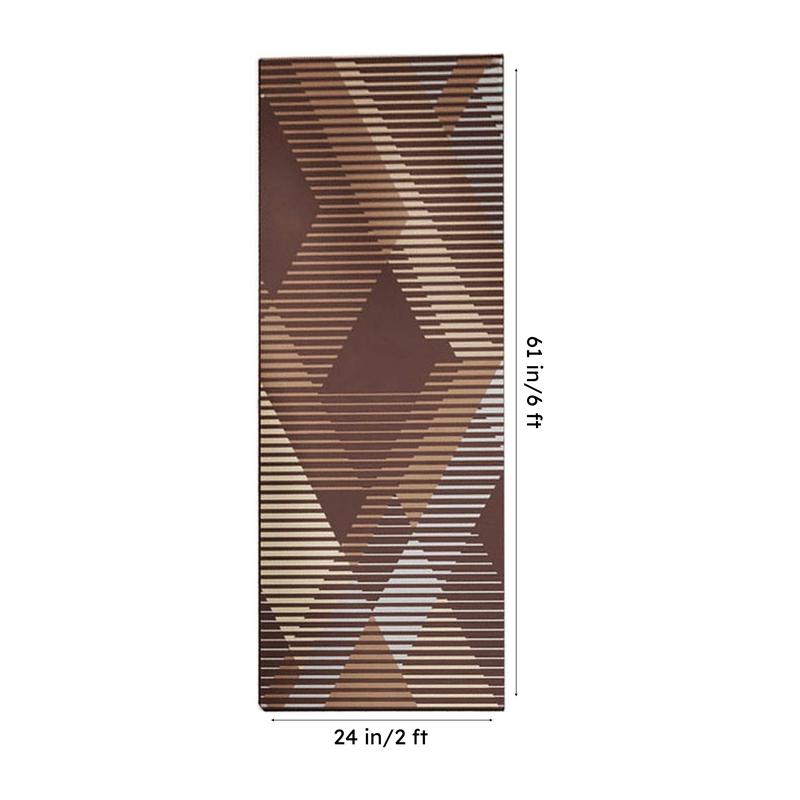 Calista Geoemteric Micro Fiber Runner Rug - Brown media 8