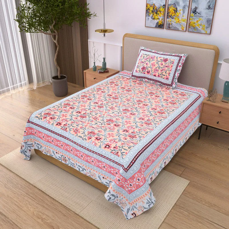 Dreamweave Floral Cotton Bedsheet - 240 TC media 3