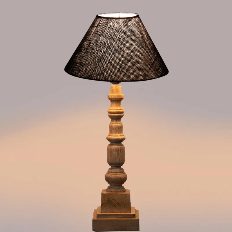 Sienna II Arbor Wooden Table Lamp - Blue,Brown media 4