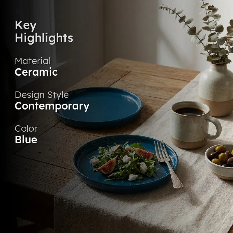 Ceramic Quarter Plate (Blue) - Set Of Two media 2