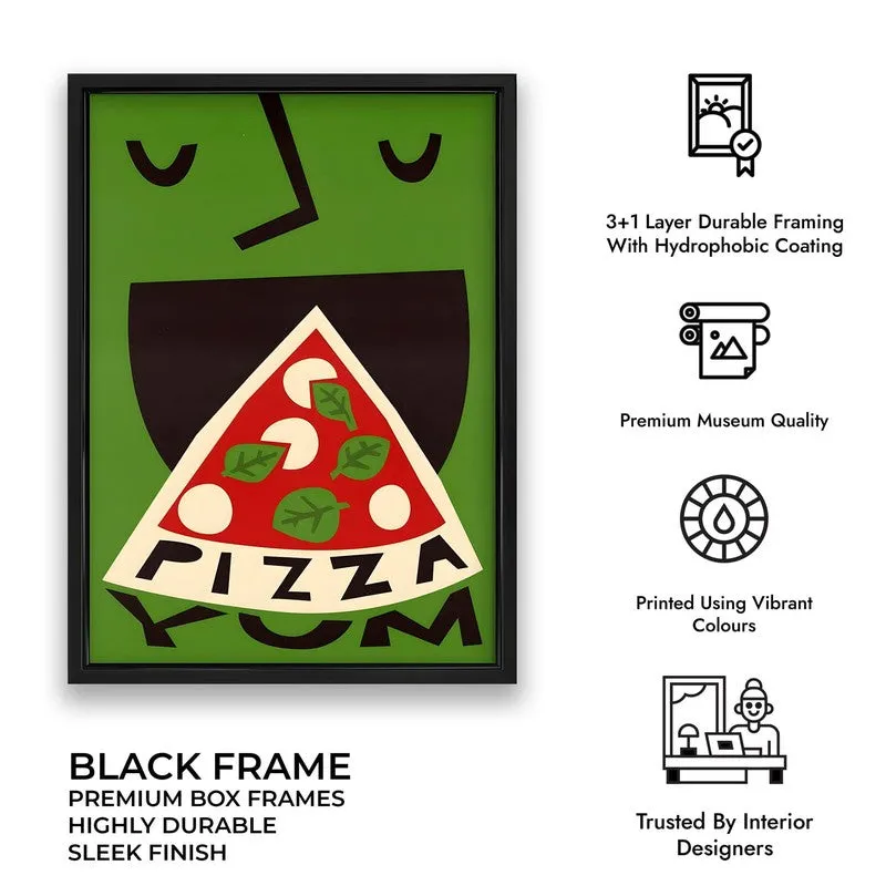 Pizza Bliss Archival Canvas Wall Art - Black media 10