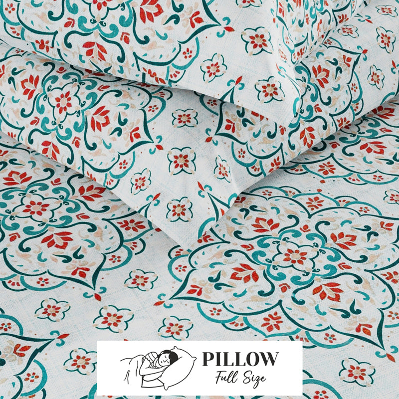 Lopez Cotton Bedsheet (Blue, Pink) - 120 TC media 6