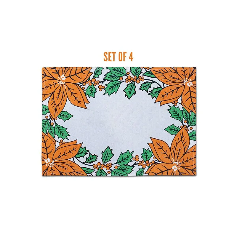 Acora Floral Placemat (Orange) - Set of Four media 3