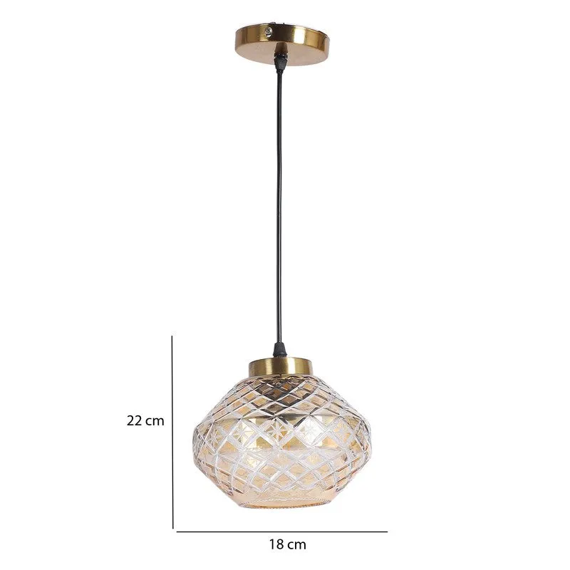 Vintage Style Texured Glass Ceiling Lamp media 8