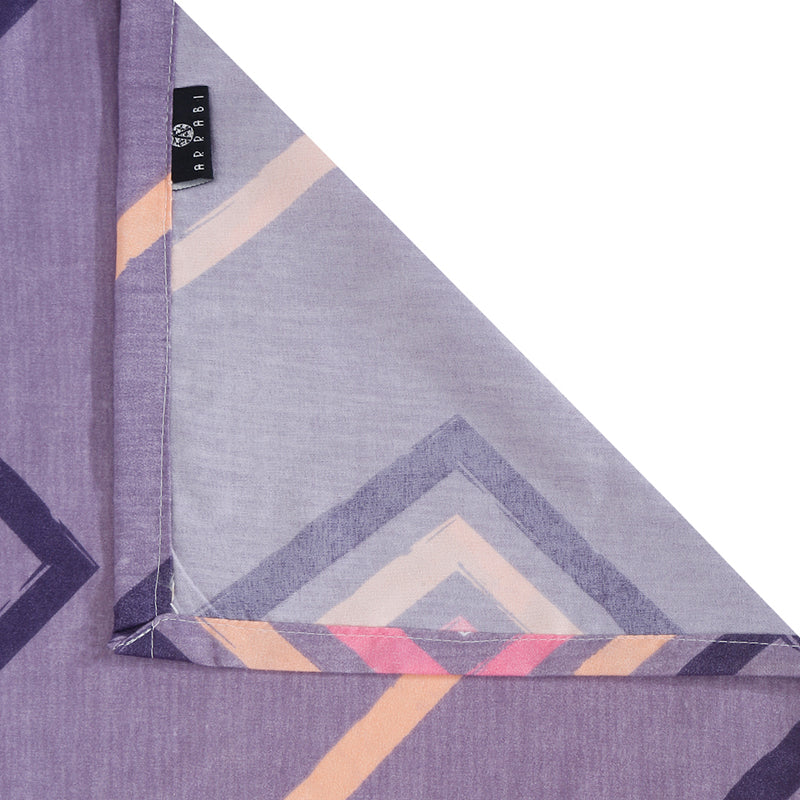 Zig-Zag Nights Geometric Bedsheet - 130 GSM media 6