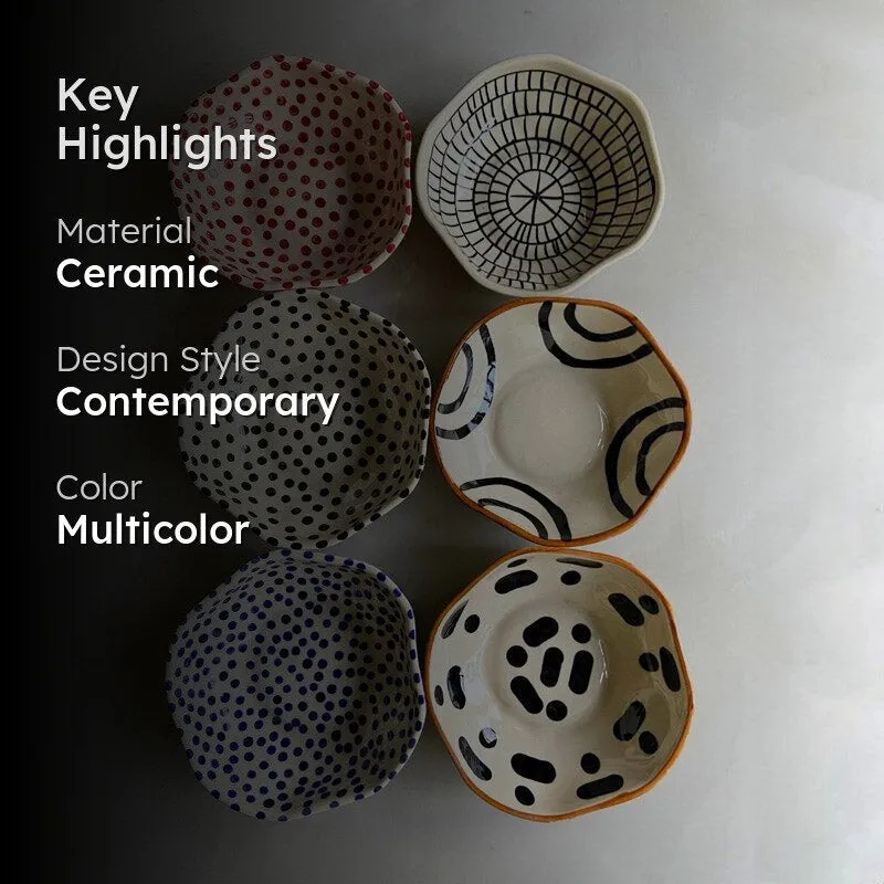 Polka Stroke Serving Bowl (500 ML) - Set of Six media 2