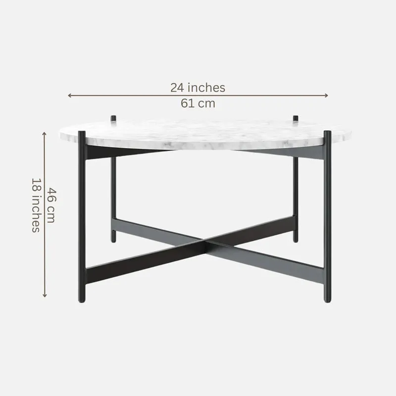 Equinox Accent Table with Marble Top media 8