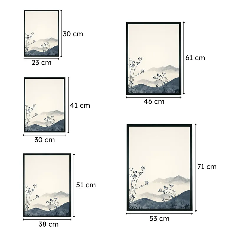 Fading Hillscape Wall Art With Resin Frame media 8
