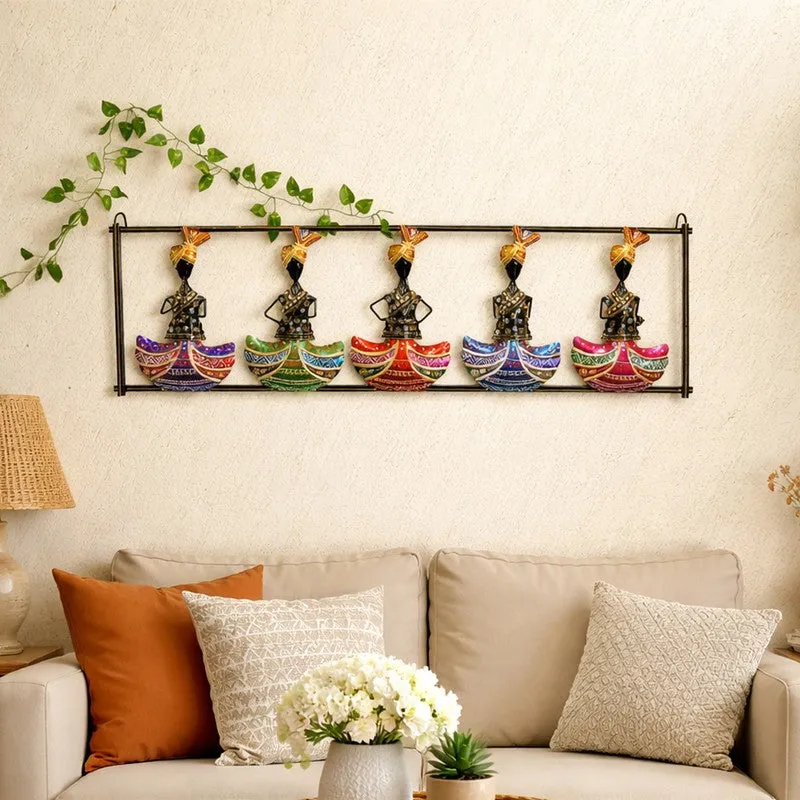 Rajasthani Musician Iron Wall Accents media 1