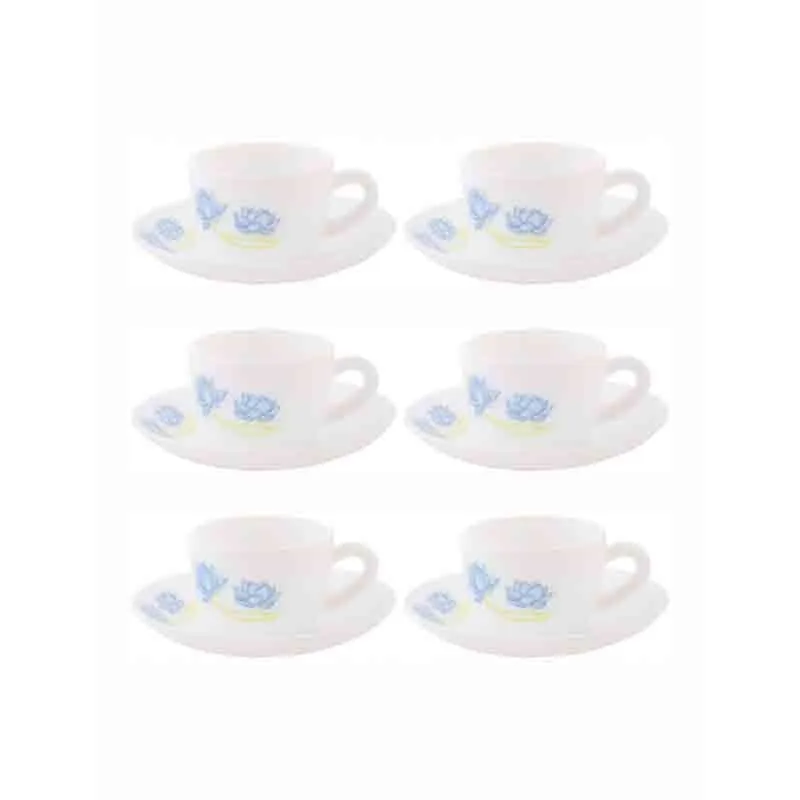 Cello Florita Tea Cup with saucer- Set of Twelve media 3