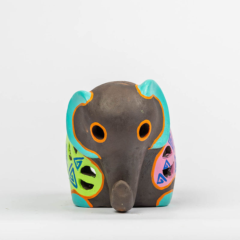 Emberphant Terracotta Tea Light Holder - Yellow media 8