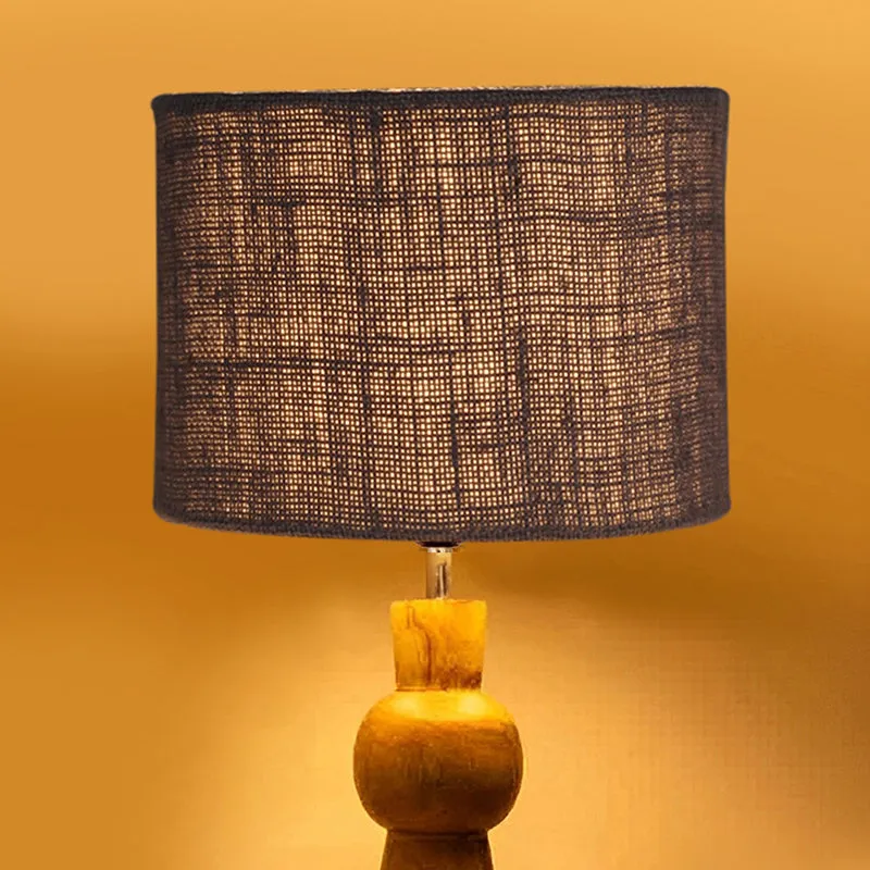 Angler Jute Wooden Table Lamp - Grey,Brown media 4