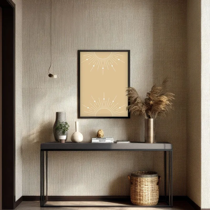 Radiant Noon Canvas Wall Painting With Black Frame media 4