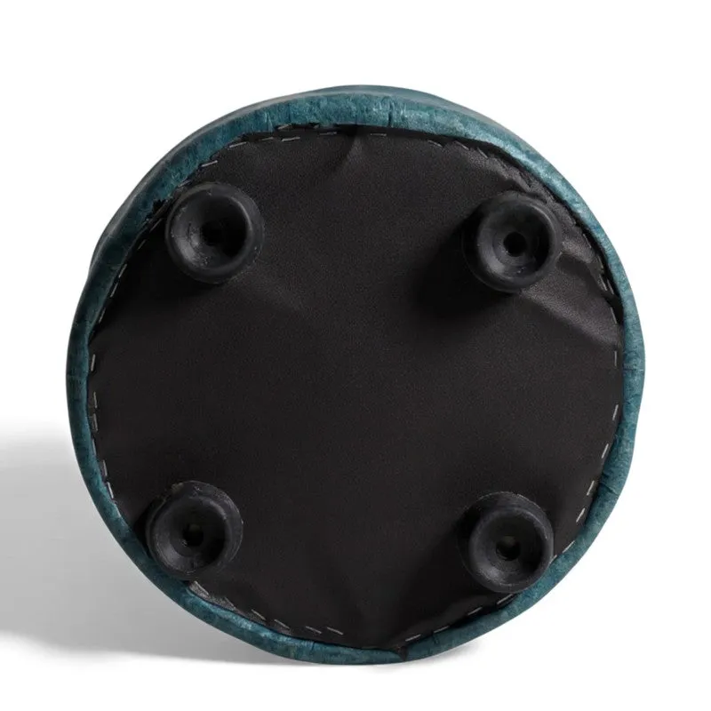 Mrixon Pine Wood Pouffe (Blue) - Set Of Two media 6