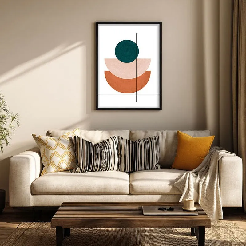 Linear Anchor Canvas Wall Painting With Black Frame media 1
