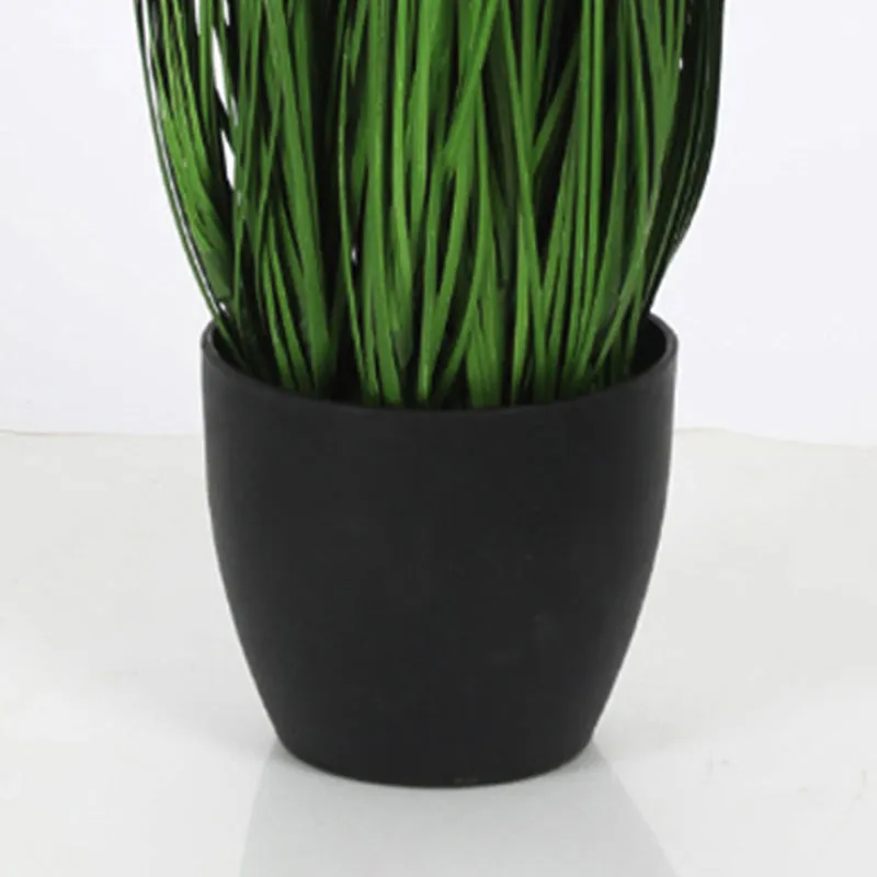 Allena Artificial Allium Grass With Black Plastic Pot - 2.8 Feet media 4