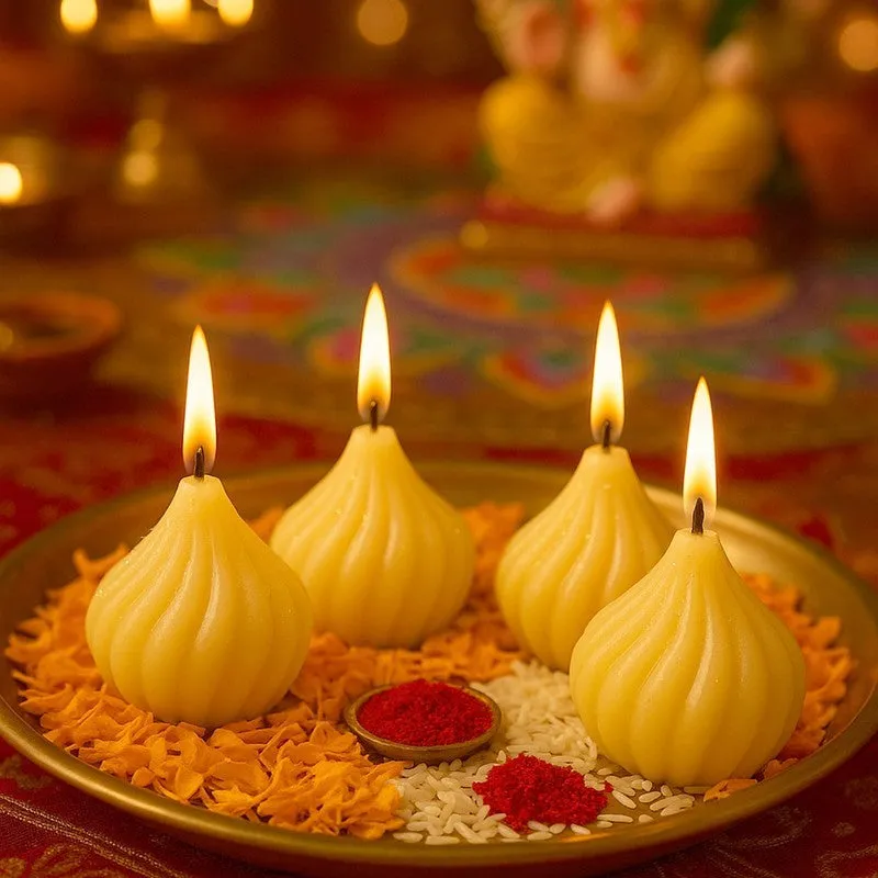 SoulFlame Hand (Poured Wax Candle - Yellow) - Set Of Four media 2