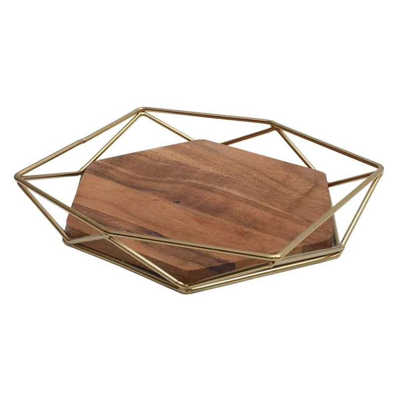 Nidara Geometric Platter - Golden media 5