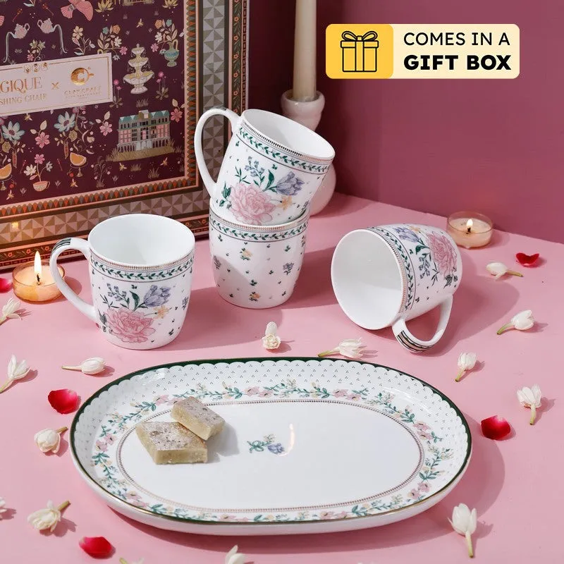 Magique by The Wishing Chair Emerald Ribbon Celebrations Mugs & Platter With Giftbox - Five Piece Set media 1