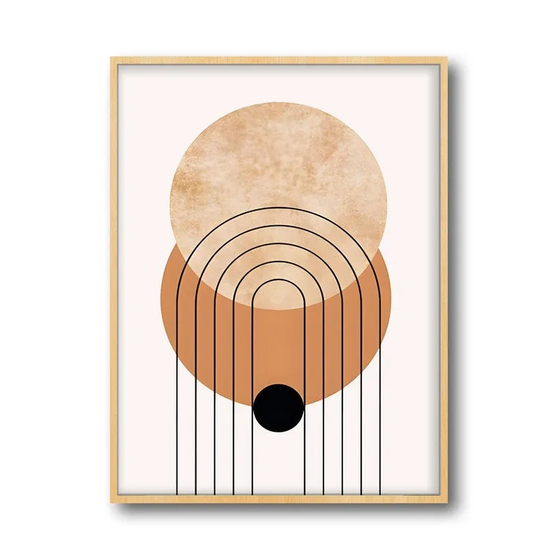 Centered Harmony Canvas Wall Painting With Brown Frame media 3