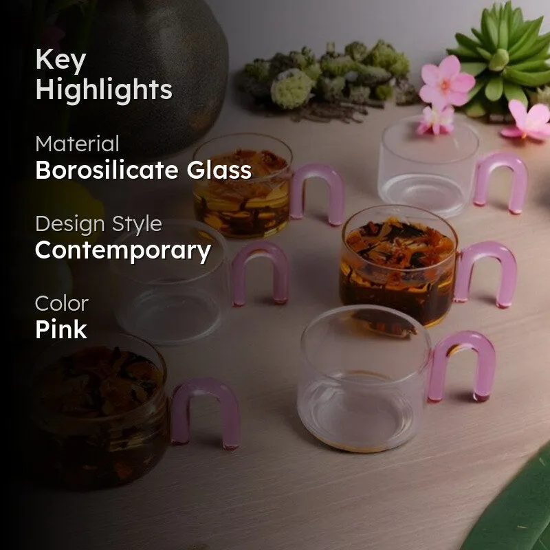 Zenora Borosilicate Glass Tea Cup (140 mL Each) - Set Of Six media 2