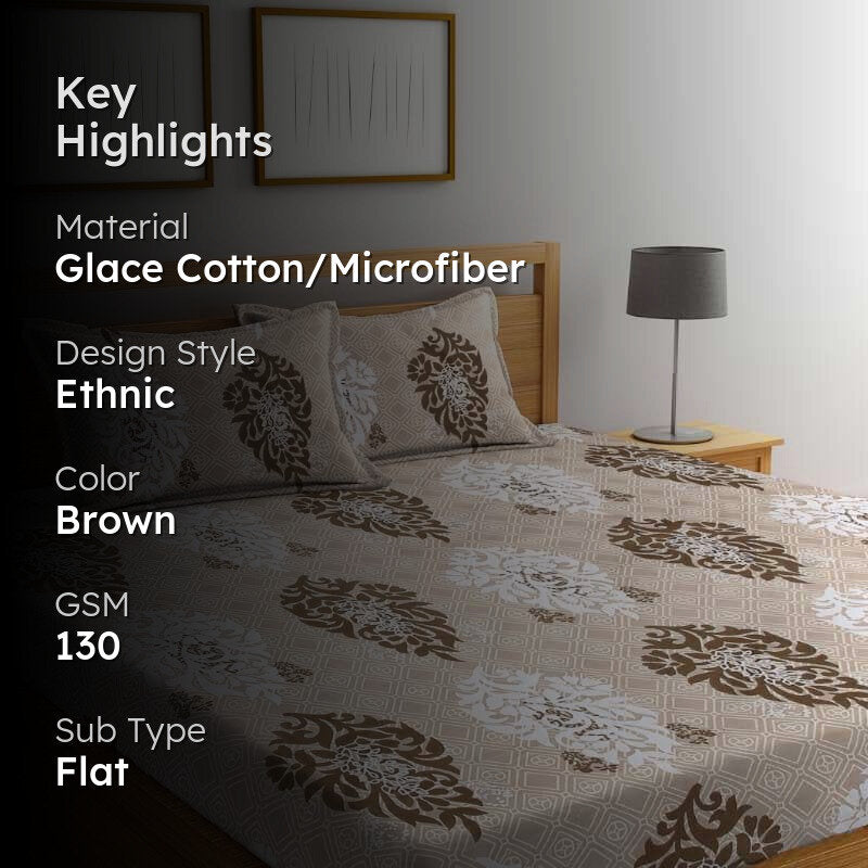 Damyanti Printed Microfiber Bedsheet - 130 GSM media 2