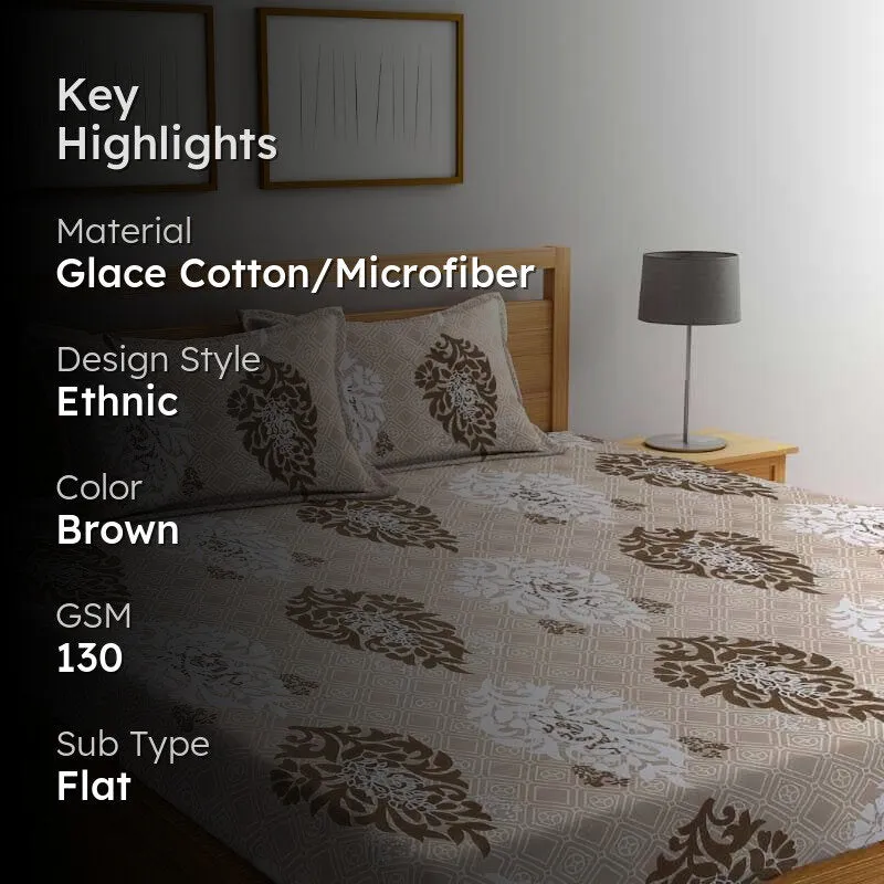 Damyanti Printed Microfiber Bedsheet - 130 GSM media 2