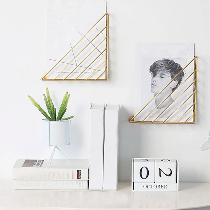 Arsheq Wall Shelf (Gold) - Set Of Two media 1