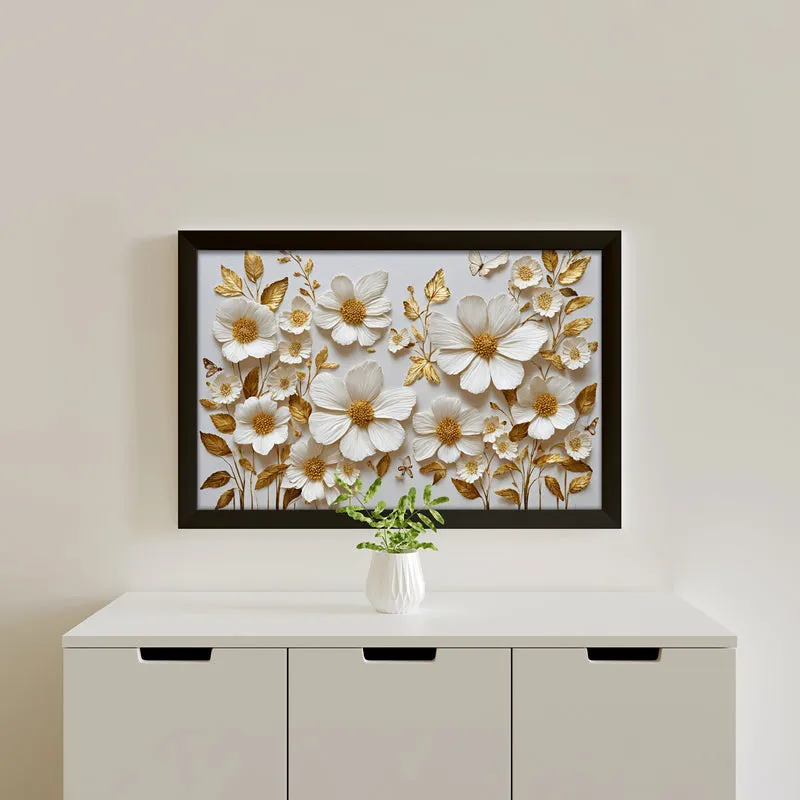 Daisy Realm Floral Wall Painting media 1