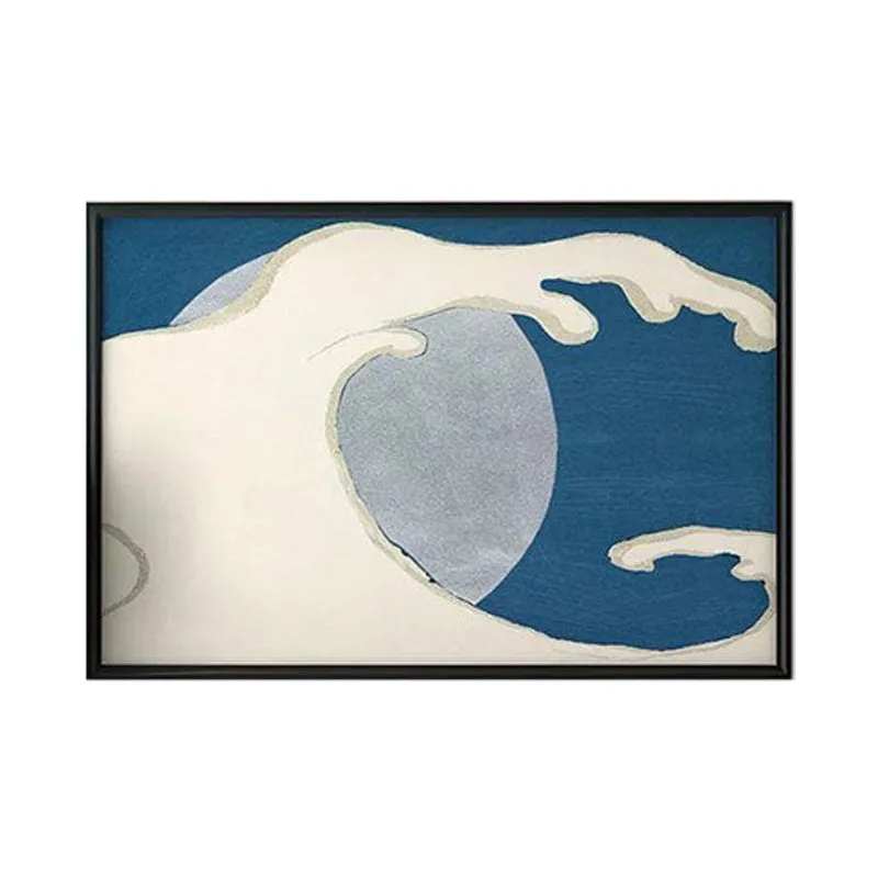 Waves From Momoyogusa Canvas Painting By Kamisaka Sekka - Black Frame media 6