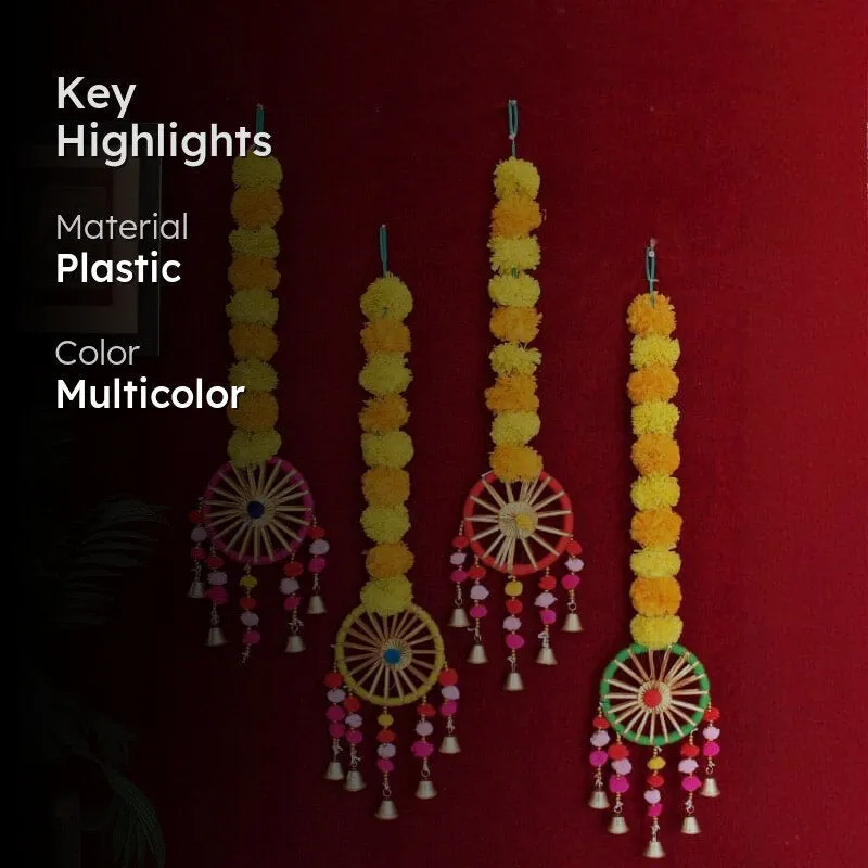 Faux Marigold Decorative Latkan - Set Of Four media 2