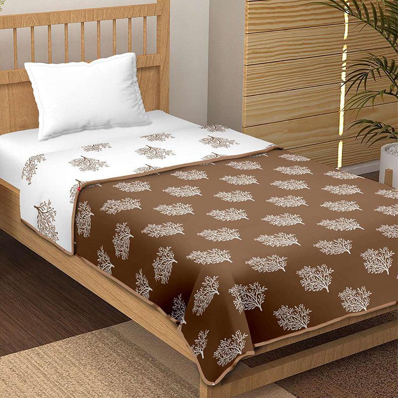 Paalki Reversible Cotton Dohar (Brown)  - 180 GSM media 5
