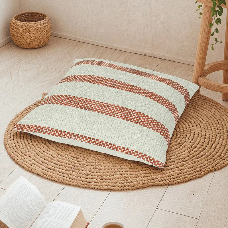 Zeyna Dream Cushion Cover (Orange,Grey) - Set Of Two media 3