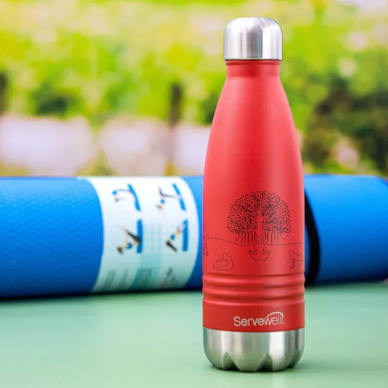 Zen Sip Hot & Cold Thermos Bottle (Red) - 500 mL media 1