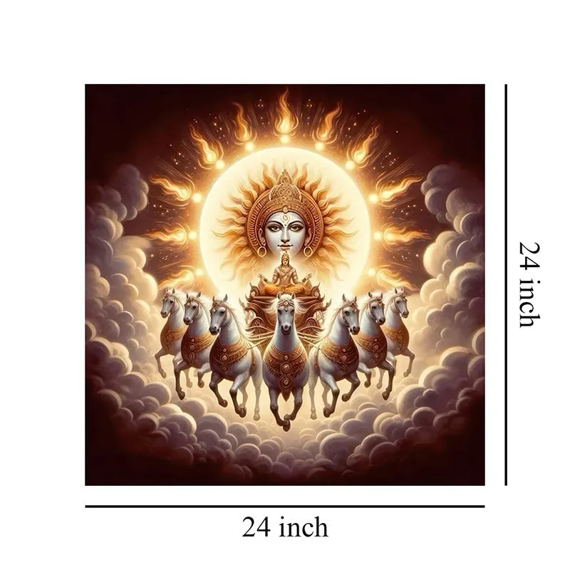 Surya Deva Chariot Poly Canvas Wall Painting media 9