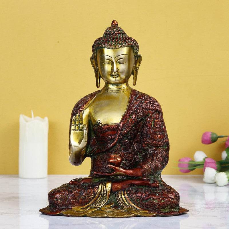Stillness & Grace Buddha Brass Idol