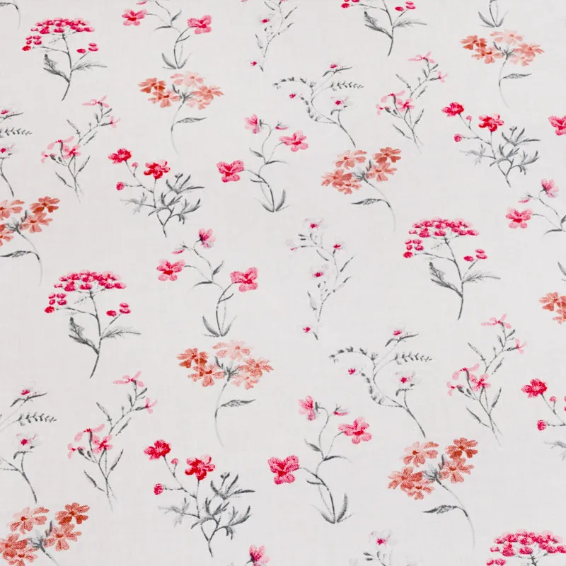 Orchard Floral Cotton Bedsheet (Red) - 180 TC media 6