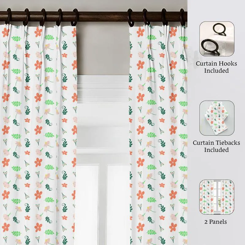 Soma Floral Tab Top Short Width Curtain media 4