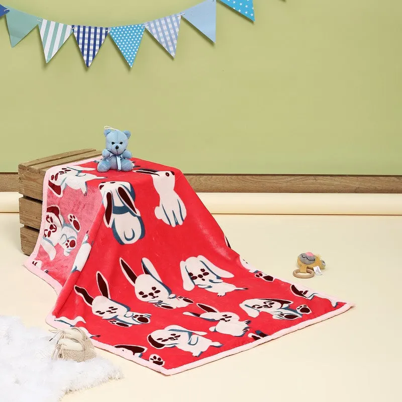 Monte Carlo Bunny Bliss Blanket (Red)- 600 GSM media 3