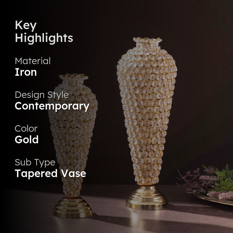 Irellis Luxe Vase (Gold) - Set Of Two media 2