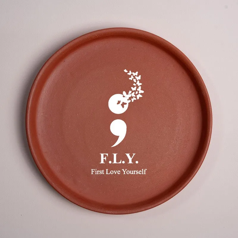 Love Yourself Terracotta Wall Plate - Set Of Three media 4