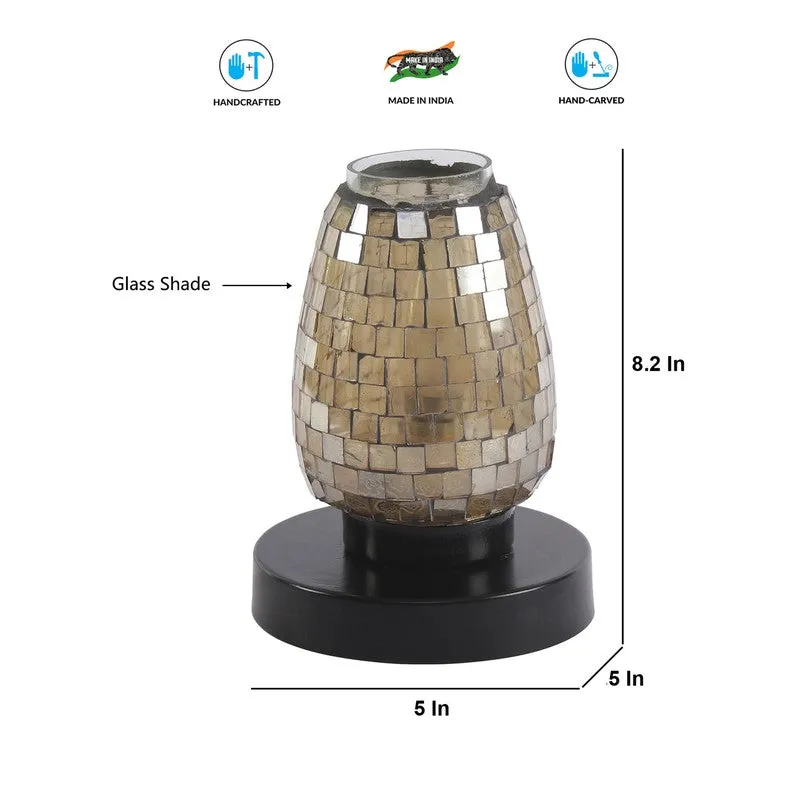 Prismlume Mosaic Glass Table Lamp With Wooden Base media 8